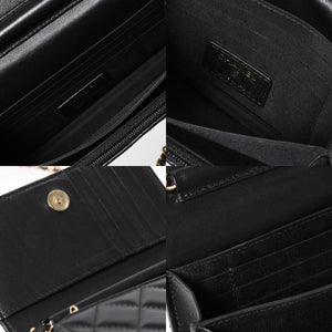 Like new CHANEL Chain wallet bi-fold wallet 31 series here mark lambskin black gold hardware used 4a009590