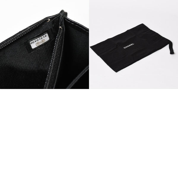 Like new CHANEL Chain wallet bi-fold wallet 31 series here mark lambskin black gold hardware used 4a009590