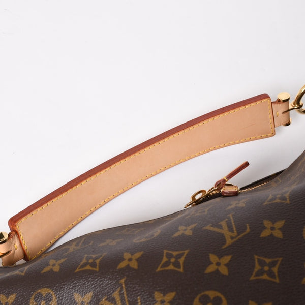 極美品 LOUIS VUITTON ルイヴィトン シュリPM ワンショルダーバッグ M40586 PVC ヌメ革 ブラウン ゴールド金具 中古 4a009810
