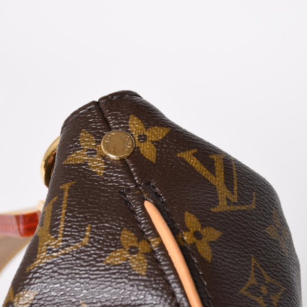 極美品 LOUIS VUITTON ルイヴィトン シュリPM ワンショルダーバッグ M40586 PVC ヌメ革 ブラウン ゴールド金具 中古 4a009810