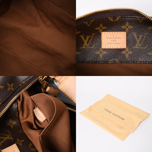 極美品 LOUIS VUITTON ルイヴィトン シュリPM ワンショルダーバッグ M40586 PVC ヌメ革 ブラウン ゴールド金具 中古 4a009810