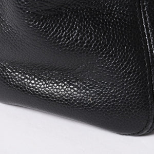 極美品 CHANEL シャネル ワイルドステッチ トップハンドル ワンショルダーバッグ 9番台 ココマーク キャビアスキン ゴールド金具 中古 4a009743