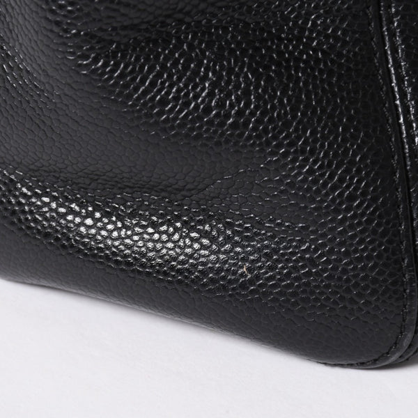 極美品 CHANEL シャネル ワイルドステッチ トップハンドル ワンショルダーバッグ 9番台 ココマーク キャビアスキン ゴールド金具 中古 4a009743
