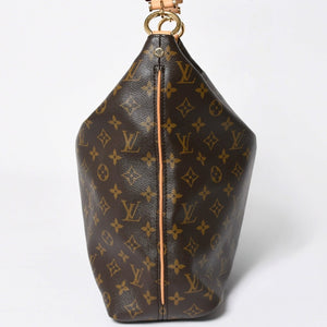 極美品 LOUIS VUITTON ルイヴィトン シュリPM ワンショルダーバッグ M40586 PVC ヌメ革 ブラウン ゴールド金具 中古 4a009810