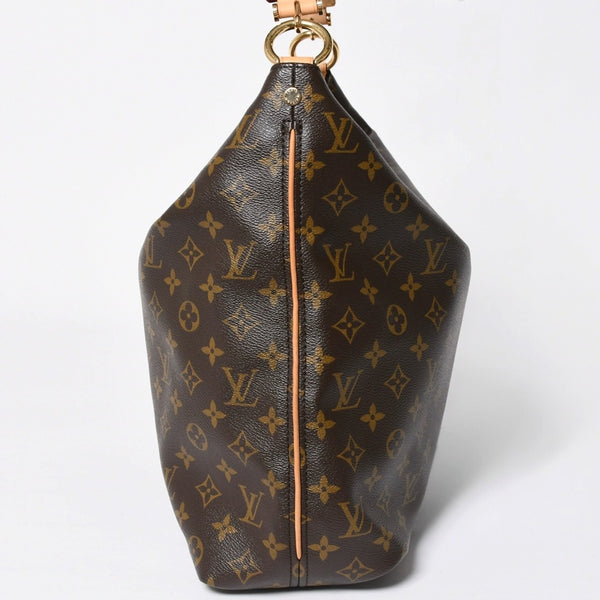 極美品 LOUIS VUITTON ルイヴィトン シュリPM ワンショルダーバッグ M40586 PVC ヌメ革 ブラウン ゴールド金具 中古 4a009810