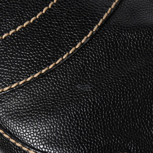 極美品 CHANEL シャネル ワイルドステッチ トップハンドル ワンショルダーバッグ 9番台 ココマーク キャビアスキン ゴールド金具 中古 4a009743