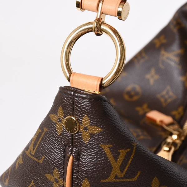 極美品 LOUIS VUITTON ルイヴィトン シュリPM ワンショルダーバッグ M40586 PVC ヌメ革 ブラウン ゴールド金具 中古 4a009810
