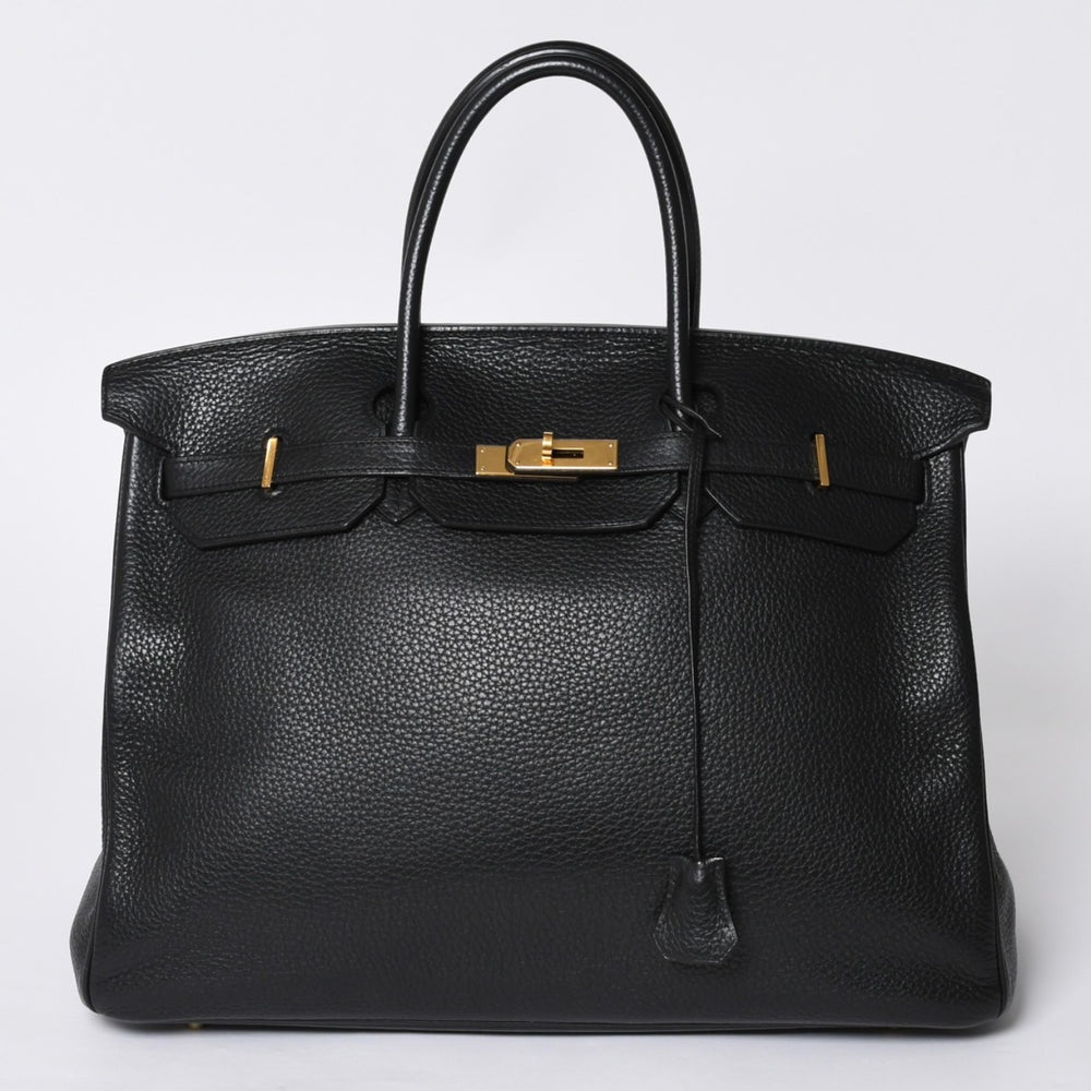 極美品 HERMES エルメス バーキン40 ブラック トゴ 40cm T刻印 ゴールド金具 ハンドバッグ 中古 4a000992