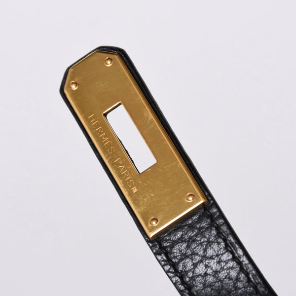 極美品 HERMES エルメス バーキン40 ブラック トゴ 40cm T刻印 ゴールド金具 ハンドバッグ 中古 4a000992
