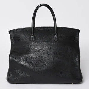 極美品 HERMES エルメス バーキン40 ブラック トゴ 40cm T刻印 ゴールド金具 ハンドバッグ 中古 4a000992