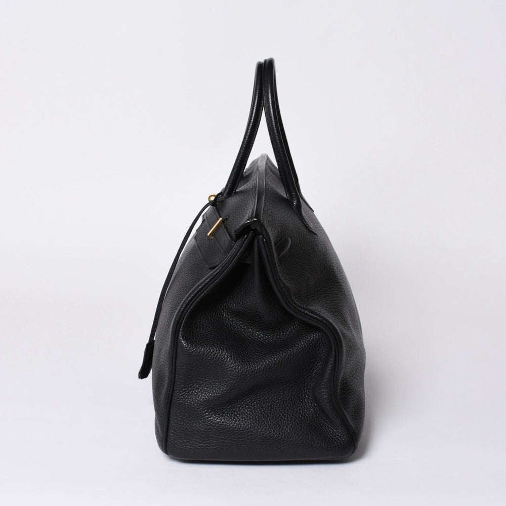 極美品 HERMES エルメス バーキン40 ブラック トゴ 40cm T刻印 ゴールド金具 ハンドバッグ 中古 4a000992