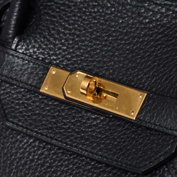 極美品 HERMES エルメス バーキン40 ブラック トゴ 40cm T刻印 ゴールド金具 ハンドバッグ 中古 4a000992