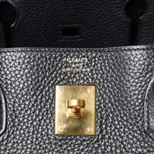 画像をギャラリービューアに読み込む, 極美品 HERMES エルメス バーキン40 ブラック トゴ 40cm T刻印 ゴールド金具 ハンドバッグ 中古 4a000992