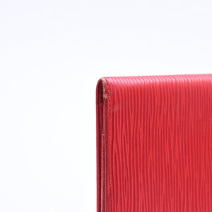 LOUIS VUITTON ルイヴィトン ポルトカルトクレディ M63217 CA0946 エピレザー レッド 長財布 二つ折り 良品 中古 4a010231