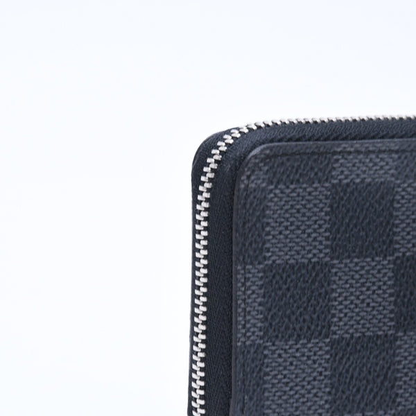 新品同様 LOUIS VUITTON ルイヴィトン ジッピーコインパース N63076 ブラック ミニウォレット ダミエグラフィットキャンバス シルバー金具 中古 4a009752