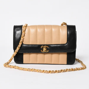 極美品 CHANEL シャネル マドモアゼル Sフラップ Sチェーンショルダーバッグ 2番台 ココマーク ラムスキン ゴールド金具 中古 4a010015