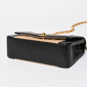極美品 CHANEL シャネル マドモアゼル Sフラップ Sチェーンショルダーバッグ 2番台 ココマーク ラムスキン ゴールド金具 中古 4a010015