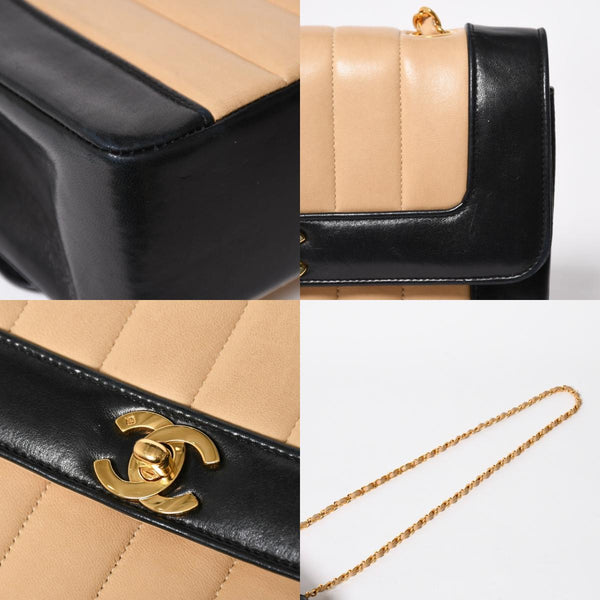 極美品 CHANEL シャネル マドモアゼル Sフラップ Sチェーンショルダーバッグ 2番台 ココマーク ラムスキン ゴールド金具 中古 4a010015