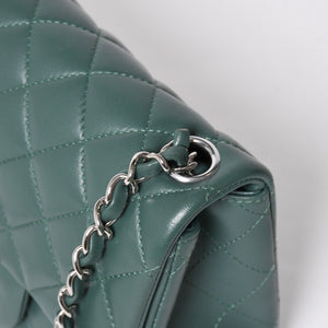 極美品 CHANEL シャネル ミニマトラッセ 16 Sフラップ Sチェーンショルダーバッグ 26番台 ココマーク ラムスキン グリーン 中古 4a009593