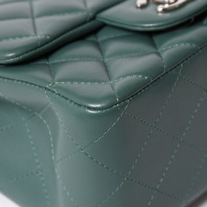 極美品 CHANEL シャネル ミニマトラッセ 16 Sフラップ Sチェーンショルダーバッグ 26番台 ココマーク ラムスキン グリーン 中古 4a009593