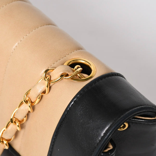 極美品 CHANEL シャネル マドモアゼル Sフラップ Sチェーンショルダーバッグ 2番台 ココマーク ラムスキン ゴールド金具 中古 4a010015