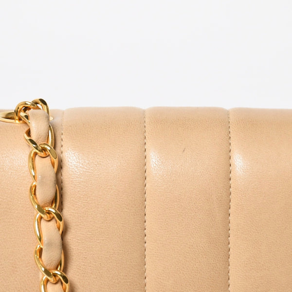 極美品 CHANEL シャネル マドモアゼル Sフラップ Sチェーンショルダーバッグ 2番台 ココマーク ラムスキン ゴールド金具 中古 4a010015