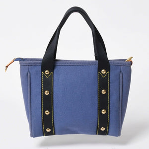 極美品 LOUIS VUITTON ルイヴィトン LV アンティグア カバPM ミニ ハンドバッグ M40090 アンティグア ブルー ゴールド金具 中古 4a009647