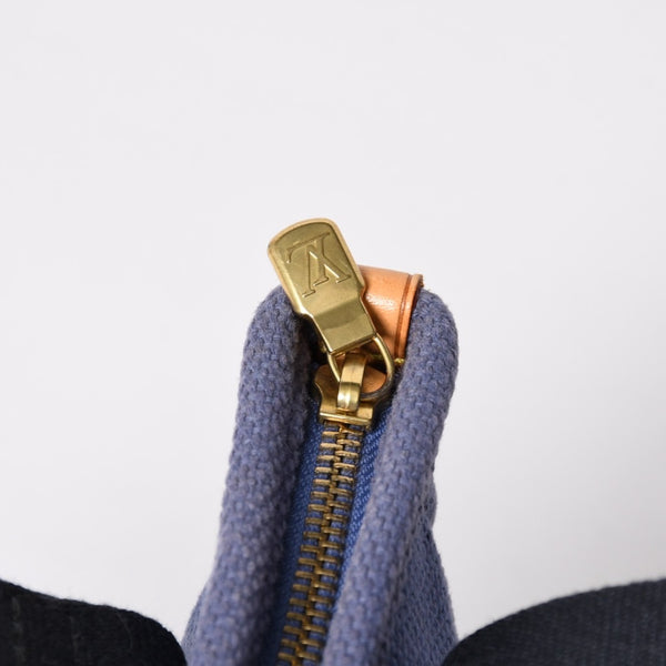 極美品 LOUIS VUITTON ルイヴィトン LV アンティグア カバPM ミニ ハンドバッグ M40090 アンティグア ブルー ゴールド金具 中古 4a009647