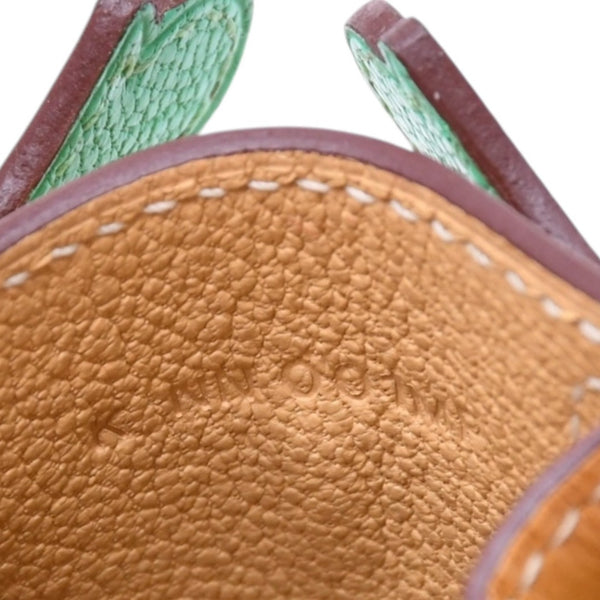極美品 HERMES エルメス ケリードールチャーム フォイン グリーン系 K刻印 アクセサリー 中古 4a010043
