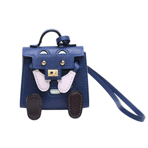 極美品 HERMES エルメス ケリードールチャーム ブルーサフィール ヴェールフィズ U刻印 アクセサリー 中古 4a009620