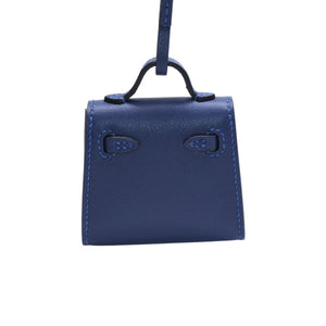 極美品 HERMES エルメス ケリードールチャーム ブルーサフィール ヴェールフィズ U刻印 アクセサリー 中古 4a009620