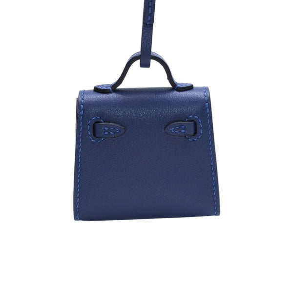 極美品 HERMES エルメス ケリードールチャーム ブルーサフィール ヴェールフィズ U刻印 アクセサリー 中古 4a009620