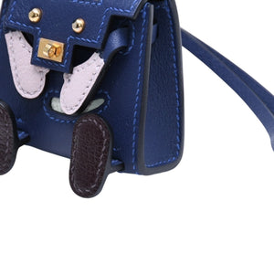 極美品 HERMES エルメス ケリードールチャーム ブルーサフィール ヴェールフィズ U刻印 アクセサリー 中古 4a009620