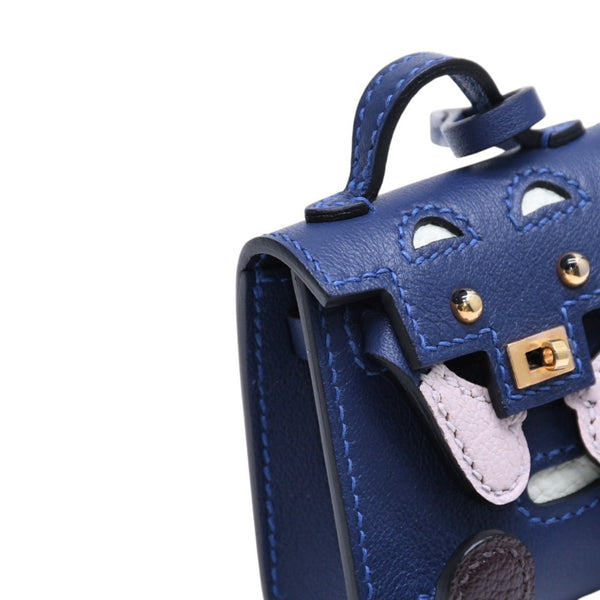極美品 HERMES エルメス ケリードールチャーム ブルーサフィール ヴェールフィズ U刻印 アクセサリー 中古 4a009620