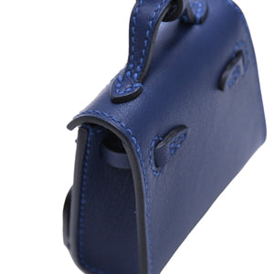 極美品 HERMES エルメス ケリードールチャーム ブルーサフィール ヴェールフィズ U刻印 アクセサリー 中古 4a009620