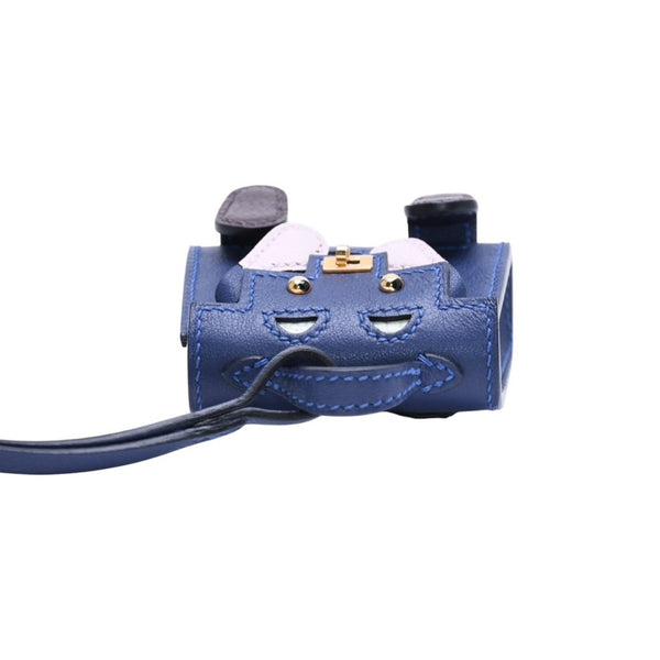 極美品 HERMES エルメス ケリードールチャーム ブルーサフィール ヴェールフィズ U刻印 アクセサリー 中古 4a009620