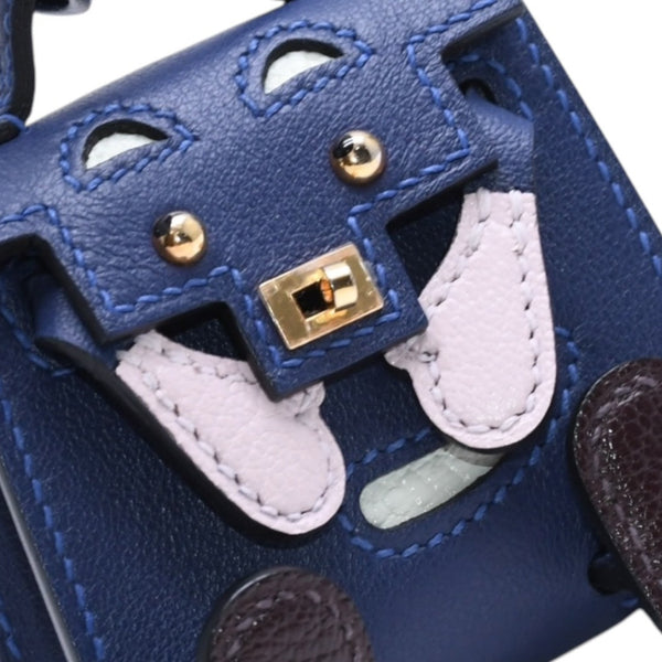 極美品 HERMES エルメス ケリードールチャーム ブルーサフィール ヴェールフィズ U刻印 アクセサリー 中古 4a009620
