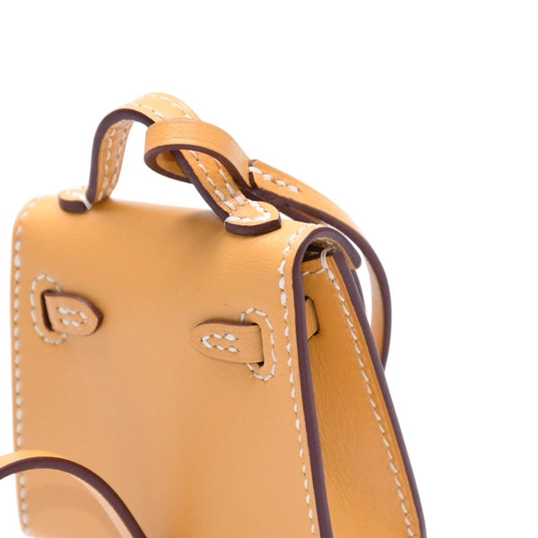 極美品 HERMES エルメス ケリードールチャーム フォイン グリーン系 K刻印 アクセサリー 中古 4a010043