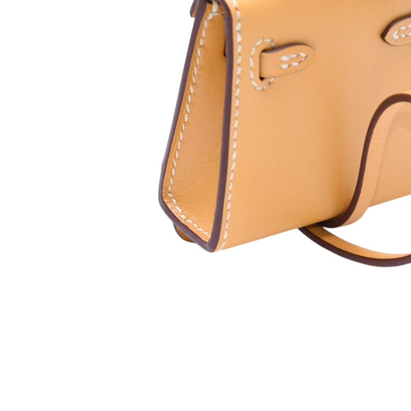 極美品 HERMES エルメス ケリードールチャーム フォイン グリーン系 K刻印 アクセサリー 中古 4a010043