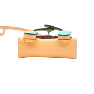 極美品 HERMES エルメス ケリードールチャーム フォイン グリーン系 K刻印 アクセサリー 中古 4a010043