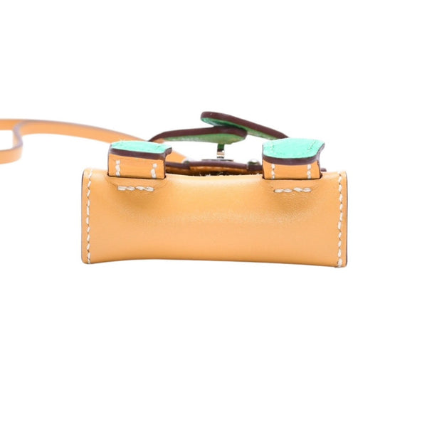 極美品 HERMES エルメス ケリードールチャーム フォイン グリーン系 K刻印 アクセサリー 中古 4a010043