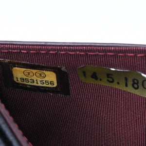 極美品 CHANEL シャネル マトラッセ クラシック スモール フラップ ウォレット A48980 19番台 ブラック キャビアスキン ゴールド金具 中古 4a010041