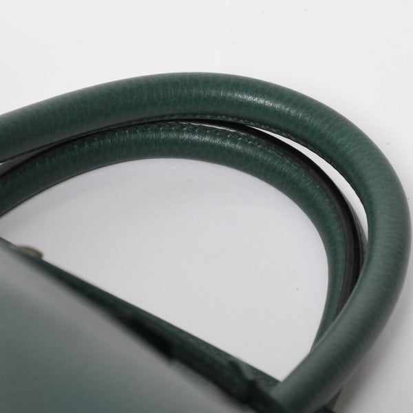 Mint condition HERMES Haut a Courroies 45 handbag, Ardennes green with gold hardware. ◻B stamp, used, item number 4a010051