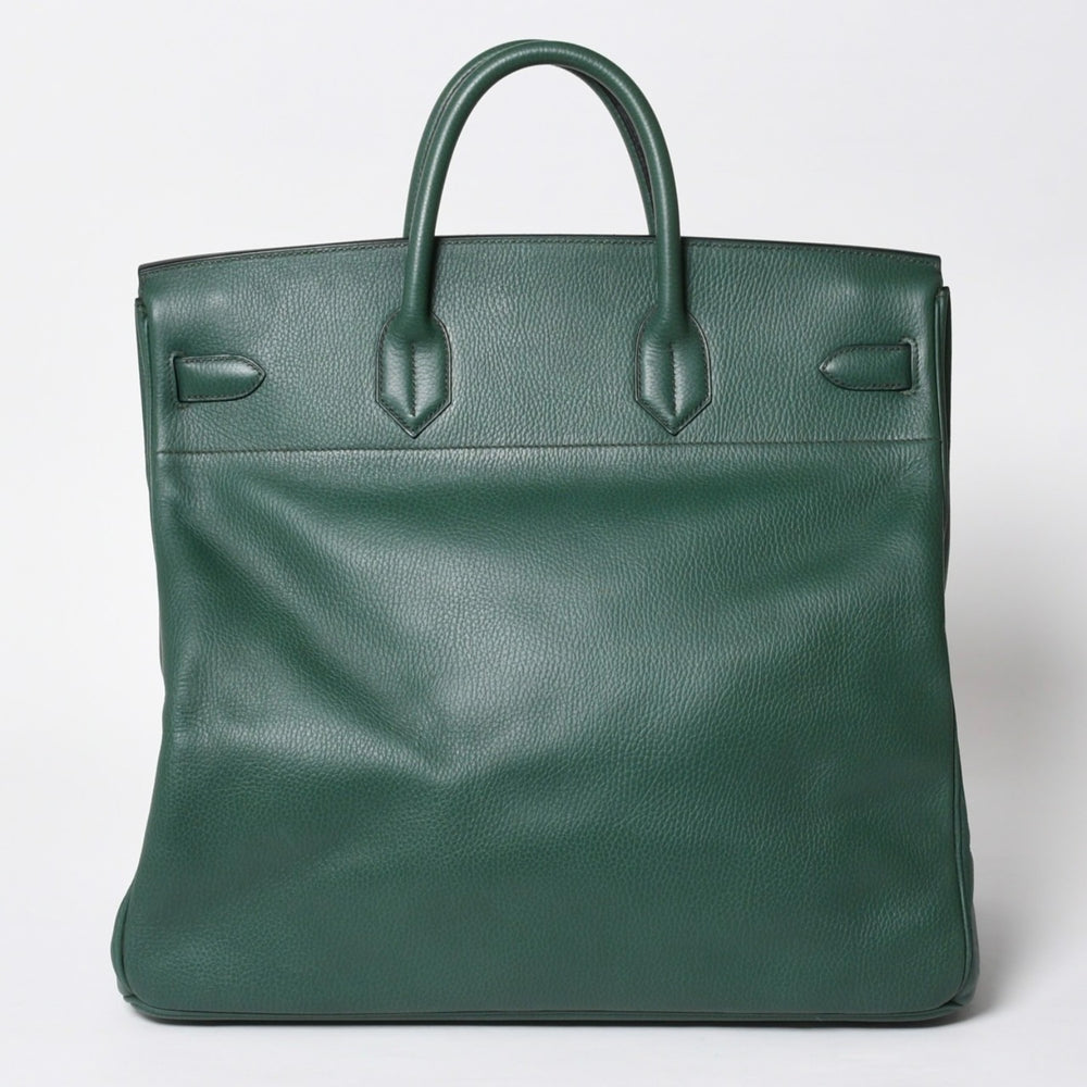 極美品 HERMES エルメス Haut a Courroies オータクロア45 ハンドバッグ アルデンヌ グリーン系 ゴールド金具 ◻︎B刻印 中古 4a010051