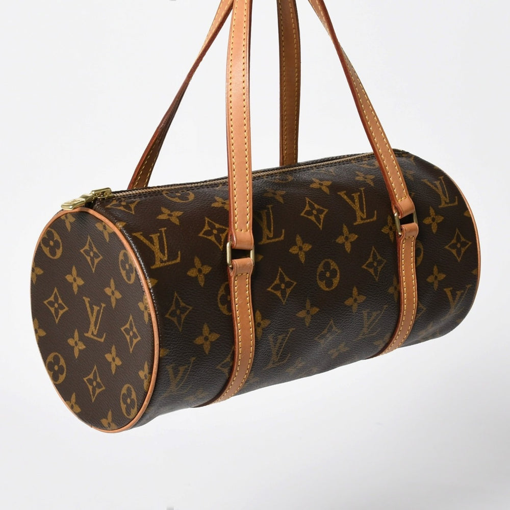 Very Good Condition LOUIS VUITTON Papillon 26 Handbag M51386 Monogram PVC Leather Brown Gold Hardware Used 4a010110