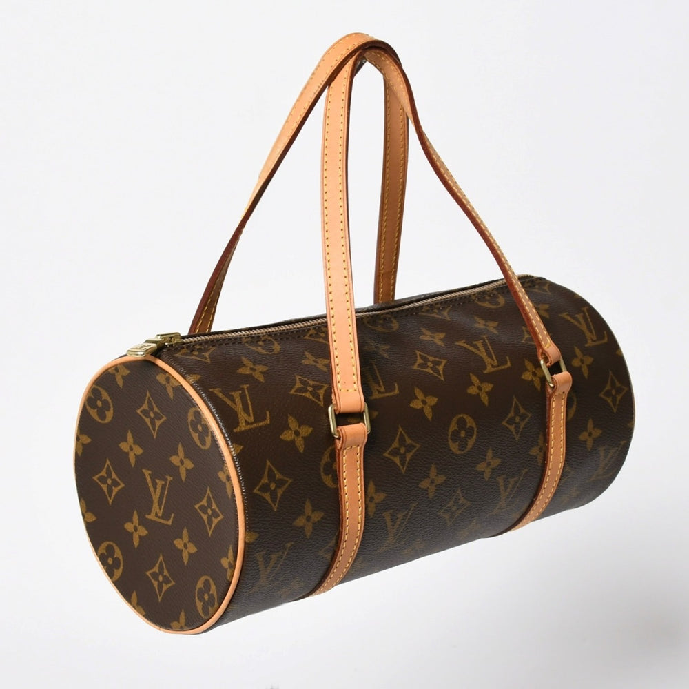 Very Good Condition LOUIS VUITTON Papillon 26 Handbag M51386 Monogram PVC Leather Brown Gold Hardware Used 4a010108