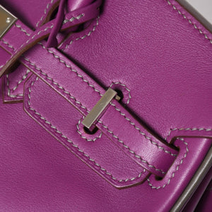 極美品 HERMES エルメス バーキン 25 ハンドバッグ T刻印 アネモネ エトゥープ バイカラー ヴォーシャモニー イニシャル SPO 内縫い 中古 4a010128