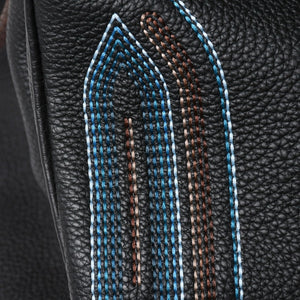 新品同様 HERMES エルメス オータクロア 40 ウェスタン 刺繍 ハンドバッグ ノワール トゴ Z刻印 SV金具 内縫い 中古 4a010131