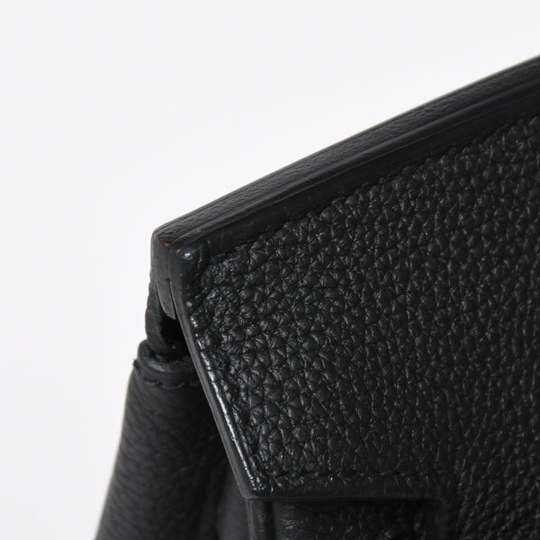新品同様 HERMES エルメス オータクロア 40 ウェスタン 刺繍 ハンドバッグ ノワール トゴ Z刻印 SV金具 内縫い 中古 4a010131