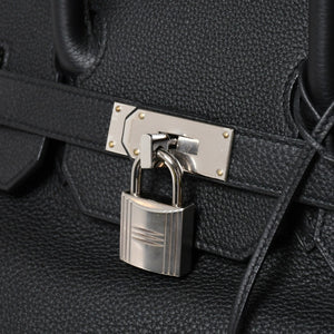 新品同様 HERMES エルメス オータクロア 40 ウェスタン 刺繍 ハンドバッグ ノワール トゴ Z刻印 SV金具 内縫い 中古 4a010131